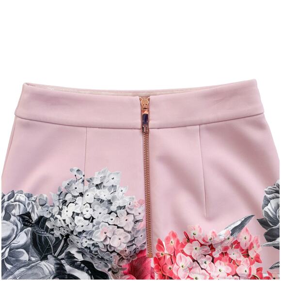 NWT Ted Baker Floral Pencil Skirt Women US 2 TB Sz 0 Pink Office Spring Wedding - Picture 9 of 9